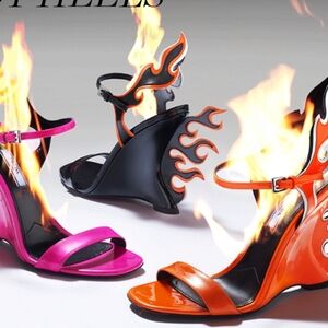 Stylish Flame Lemonade Heels